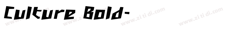Culture Bold字体转换